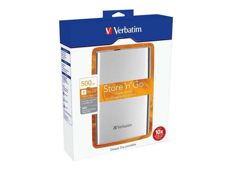 Verbatim Store'n'Go Portable - Extern Festplatte - 1TB - Silber