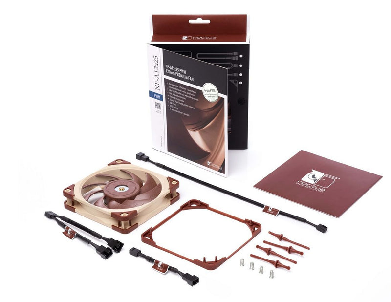 Noctua NF-A12x25 PWM - Gehäuselüfter - 120mm - Braun - 22 dBA