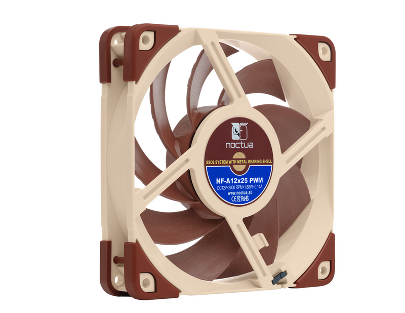 Noctua NF-A12x25 PWM - Gehäuselüfter - 120mm - Braun - 22 dBA