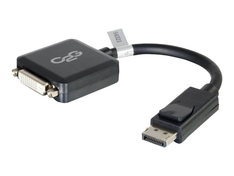 C2G DisplayPort to DVI-D Adapter Converter - Single Link DVI-D Video Adapter M/F - Black - video adapter - 20 cm
