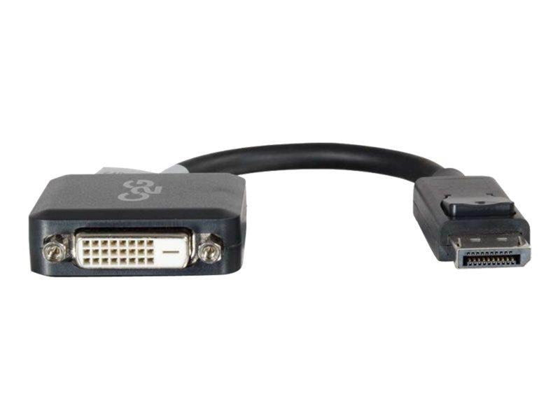 C2G DisplayPort to DVI-D Adapter Converter - Single Link DVI-D Video Adapter M/F - Black - video adapter - 20 cm