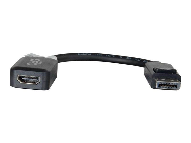 C2G 20cm DisplayPort to HDMI Adapter - DP Male to HDMI Female - Black - DisplayPort cable - 20 cm