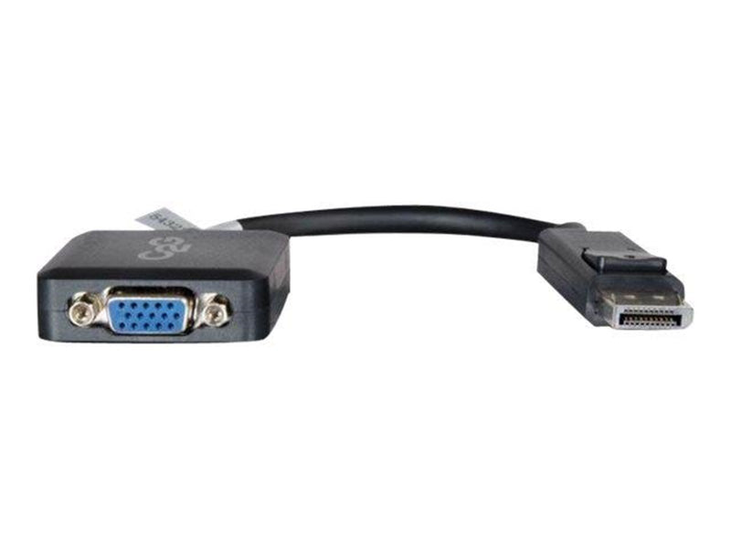 C2G 20cm DisplayPort to VGA Adapter Converter - DP Male to VGA Female - Black - VGA adapter - 20 cm