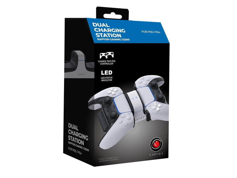 Raptor Gaming PS5 CS200 Dual Charging Dock - Miscellaneous Zubehör für Spielkonsole - Sony PlayStation 5