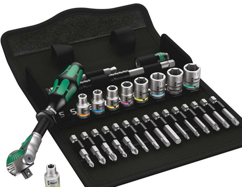 Wera 8100 SA 6 Zyklop Speed-Knarrensatz, 1/4"-Antrieb, metrisch, 28-teilig