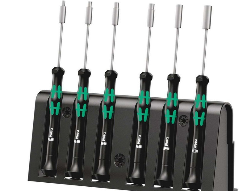 Wera 2069/6 Elektroniker-Schraubendrehersatz + Rack, 6-teilig