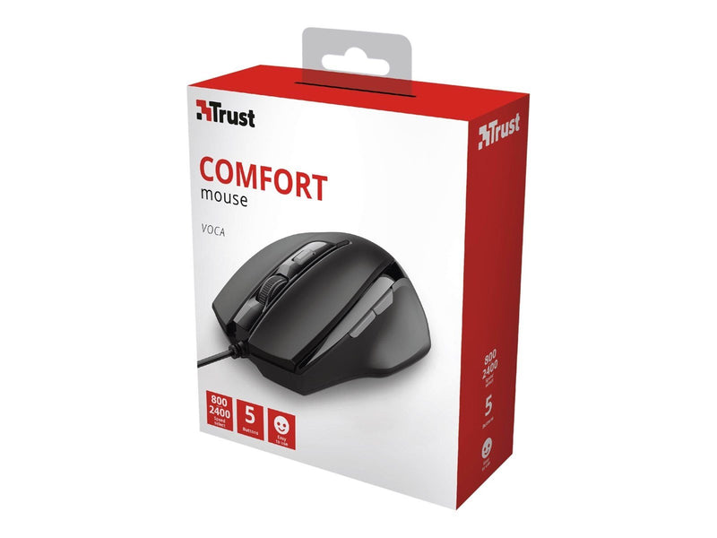 Trust Voca Comfort - Maus (Schwarz)