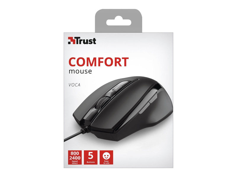 Trust Voca Comfort - Maus (Schwarz)