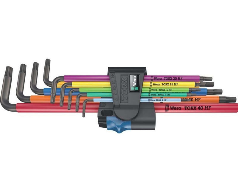 Wera 967/9 TX SXL Multicolour HF 1 Winkelschlüsselsatz mit Haltefunktion, lang, 9-teilig