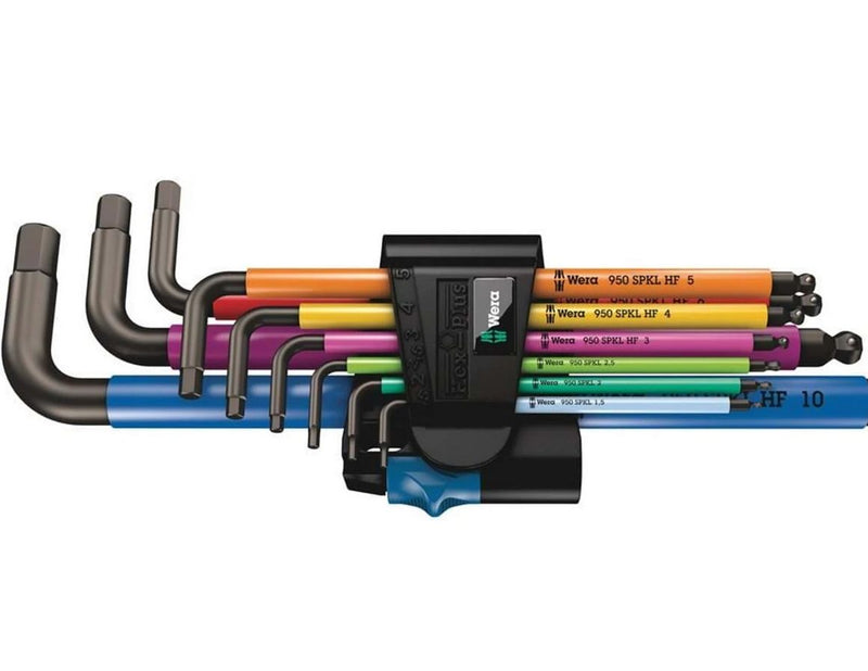 Wera 950 SPKL/9 SM HF Multicolour Winkelschlüsselsatz, metrisch, BlackLaser, mit Haltefunktion, 9-teilig