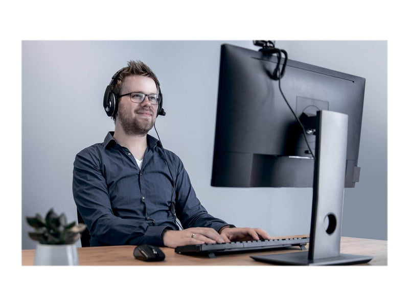 Trust Qoby 4-in-1 Home Office Set - Keyboard, mouse, headset and web camera set - Nordisch - Schwarz