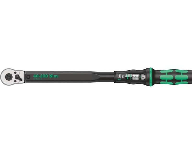Wera Click-Torque C 3 Drehmomentschlüssel mit Umschaltknarre, 1/2 Zoll, 40 - 200 Nm