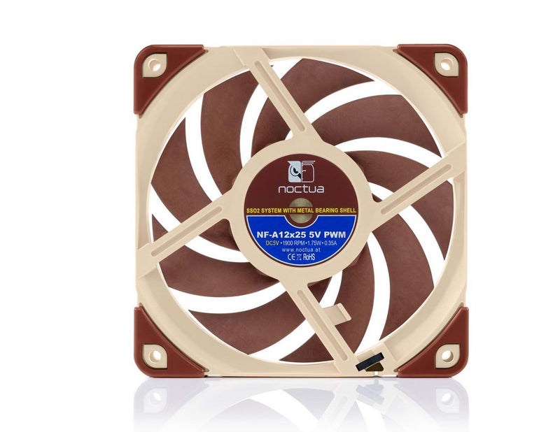 Noctua NF-A12x25 5V PWM - Gehäuselüfter - 120mm - Braun - 21 dBA