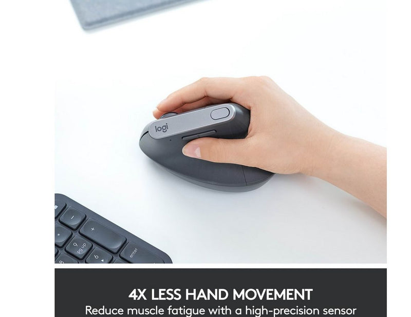 Logitech MX Vertical Advanced wireless Bluetooth - Mac & PC - Ergonomische Maus (Schwarz)
