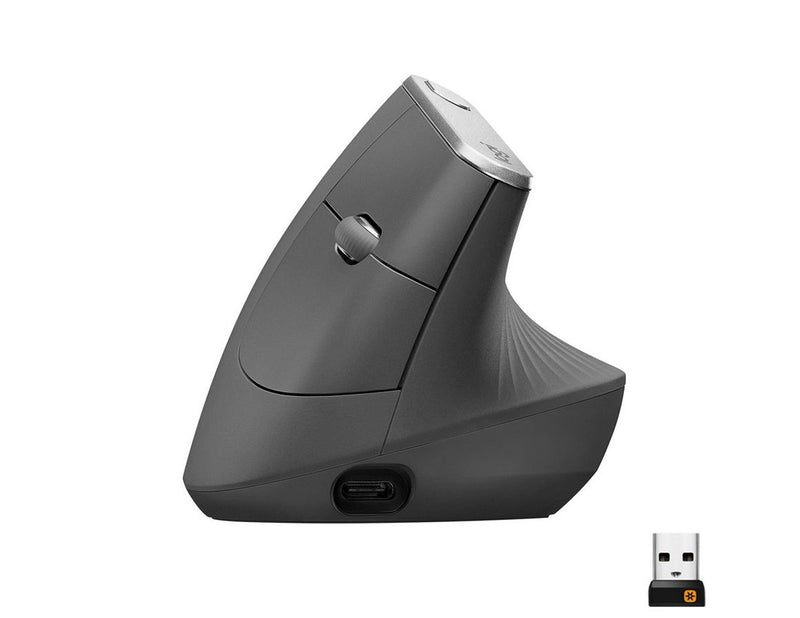 Logitech MX Vertical Advanced wireless Bluetooth - Mac & PC - Ergonomische Maus (Schwarz)