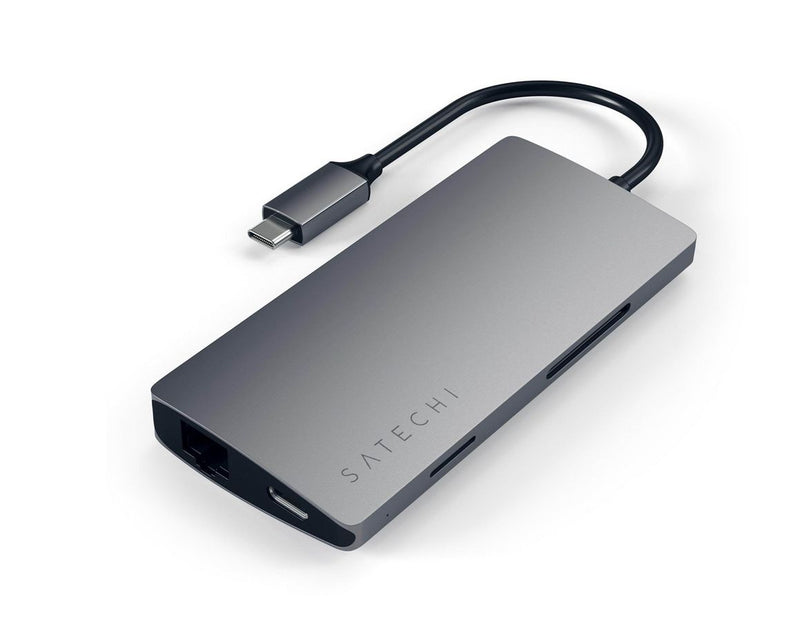 Satechi Aluminum Multi-Port Adapter V2 - USB-C - 3-Port USB-A - 1× HDMI - 1GbE