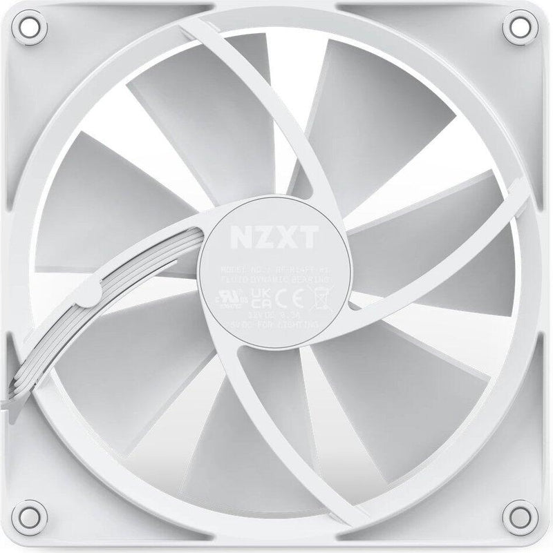 NZXT F140 RGB DUO - Gehäuselüfter, Weiß (140mm, 20x LED)