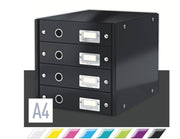 Leitz Click & Store WOW Schubladenset (4 Schubladen) Schwarz