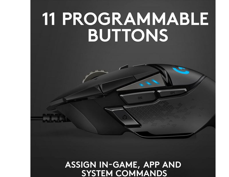 Logitech G502 HERO - Gaming Maus (Schwarz mit RGB)