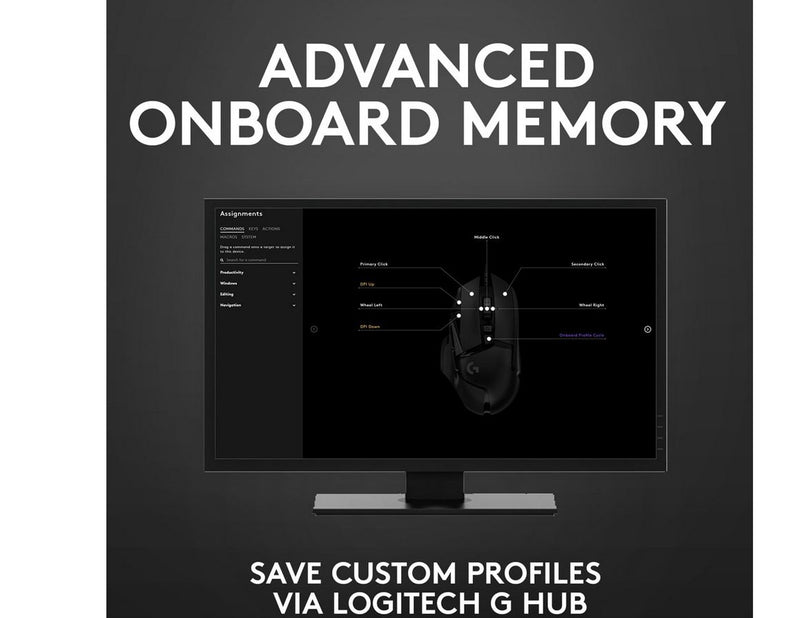 Logitech G502 HERO - Gaming Maus (Schwarz mit RGB)