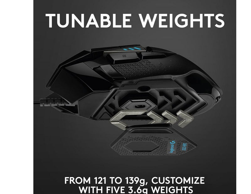 Logitech G502 HERO - Gaming Maus (Schwarz mit RGB)