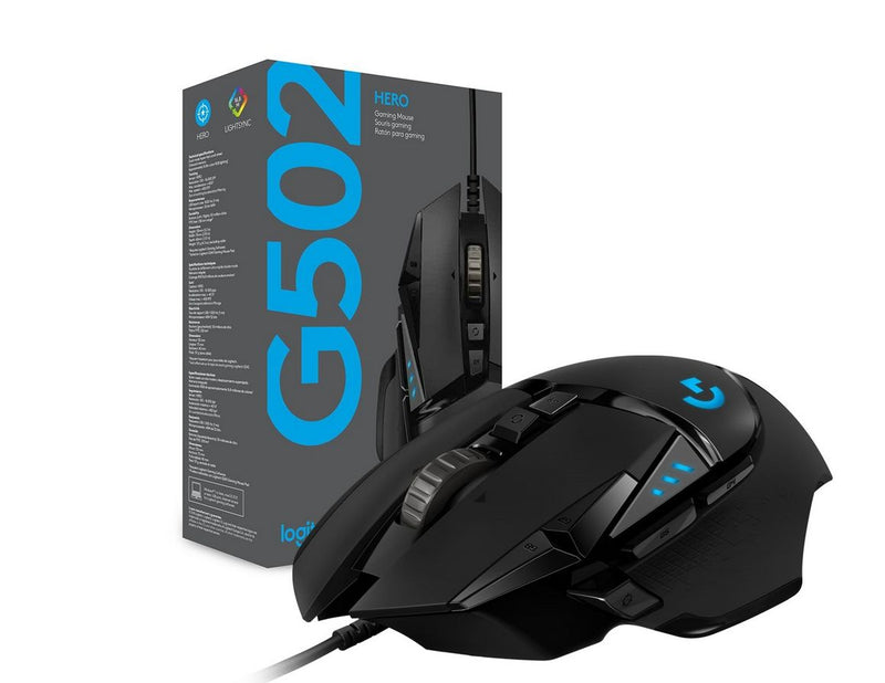 Logitech G502 HERO - Gaming Maus (Schwarz mit RGB)