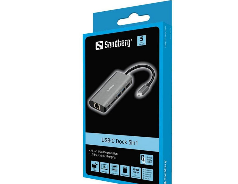 Sandberg USB-C Dock HDMI+LAN+SD+USB100W