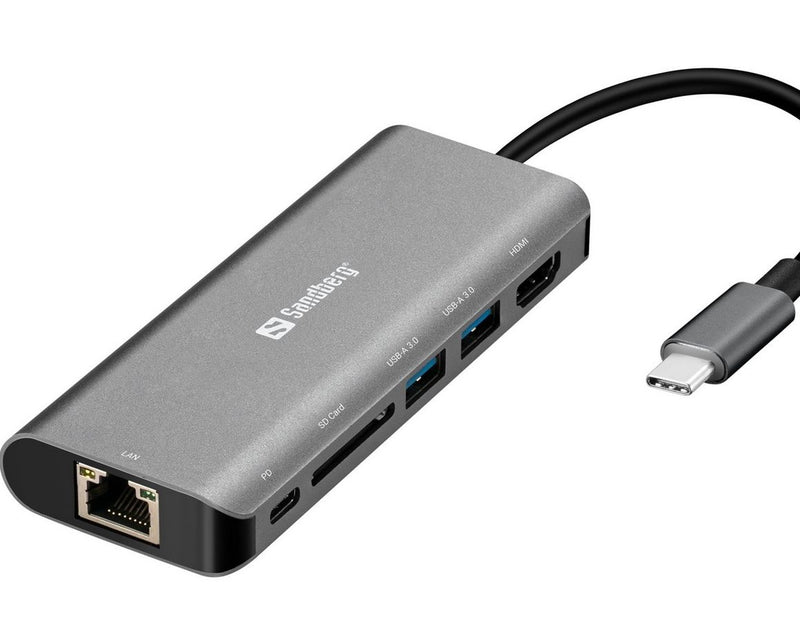 Sandberg USB-C Dock HDMI+LAN+SD+USB100W
