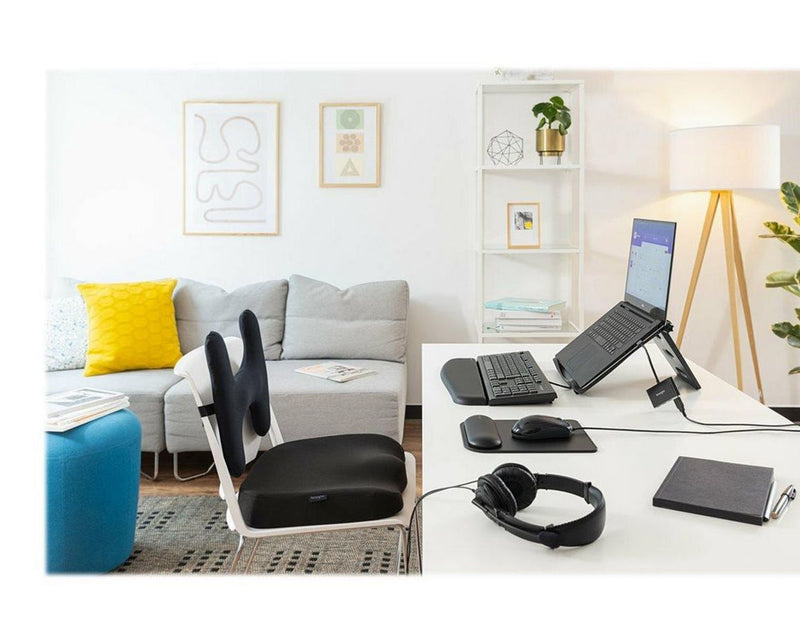 Kensington Ergonomische Sitzkissen aus Formschaum, schwarz