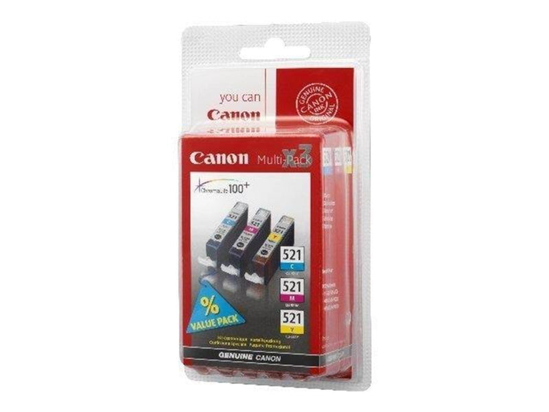 Canon CLI-521 / 2934B010 C/M/Y Multi Pac - Tintenpatrone Cyan