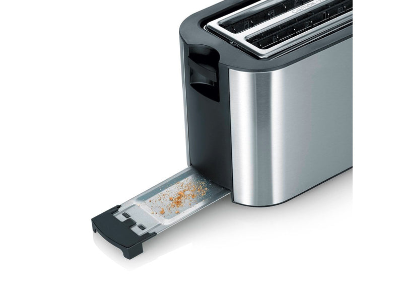 SEVERIN Toaster AT 2590 - brushed stainless steel/black