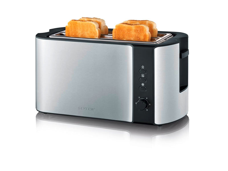 SEVERIN Toaster AT 2590 - brushed stainless steel/black