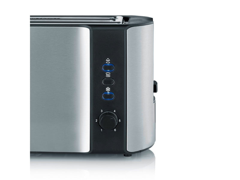 SEVERIN Toaster AT 2590 - brushed stainless steel/black