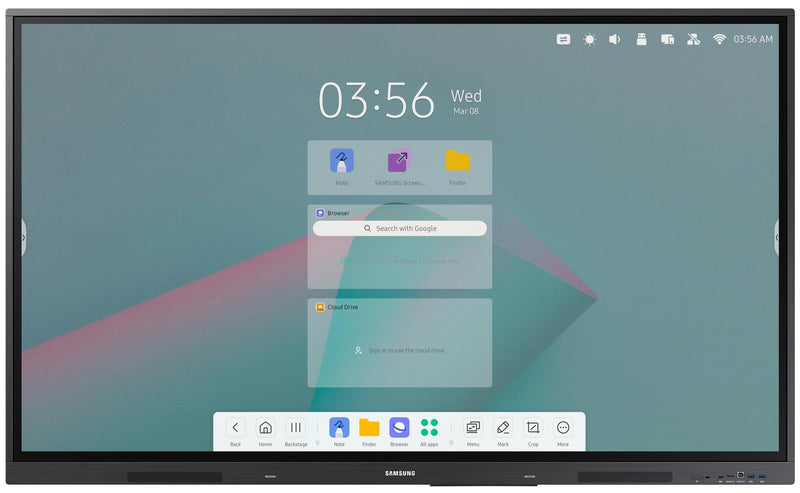 Samsung Flip WA75C Smart Signage Touch Display 189 cm 75 Zoll +Peerless-AV Paramount PR565 mobiler Rollwagen