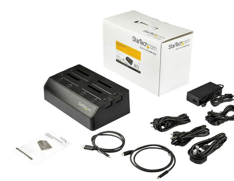 StarTech.com 4 Bay SATA 2.5 / 3.5in SSD / HDD Dock - USB 3.1 USB-C / USB-A - storage enclosure - SATA 6Gb/s - USB 3.1 (Gen 2)