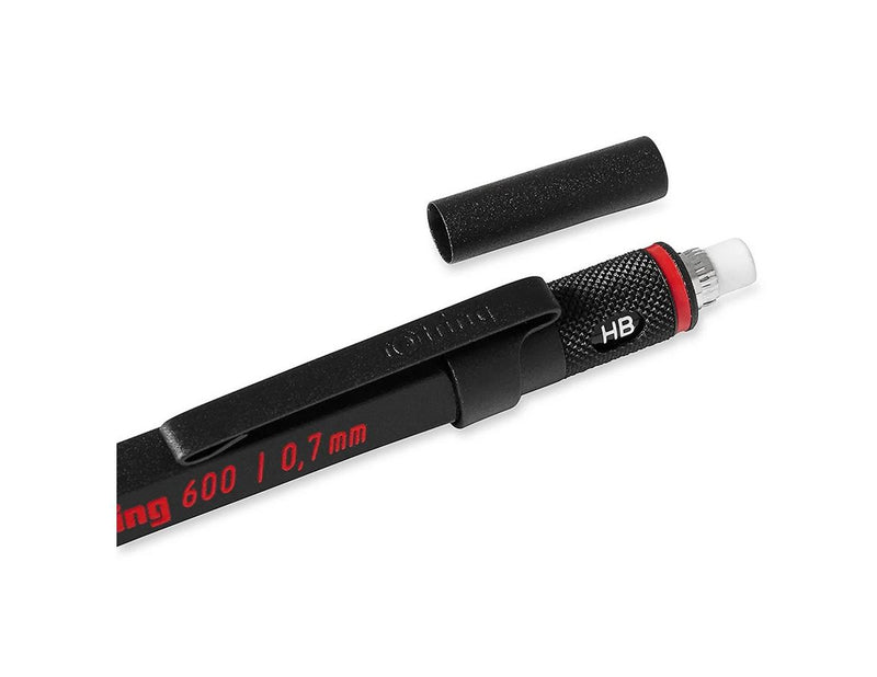 Rotring rOtring 600 Druckbleistift | 0,7 mm | schwarz | Ergonomisches Vollmetallgehäuse