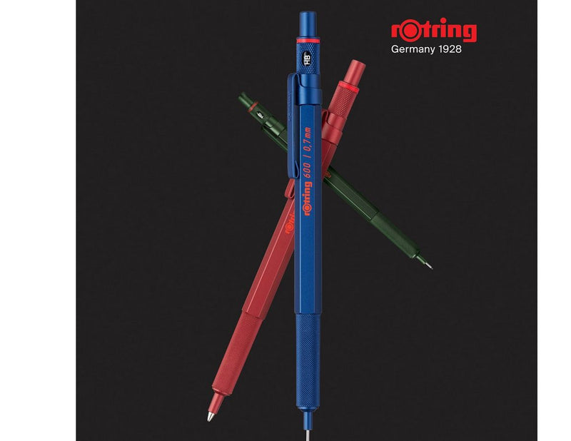 Rotring rOtring 600 Druckbleistift | 0,7 mm | schwarz | Ergonomisches Vollmetallgehäuse
