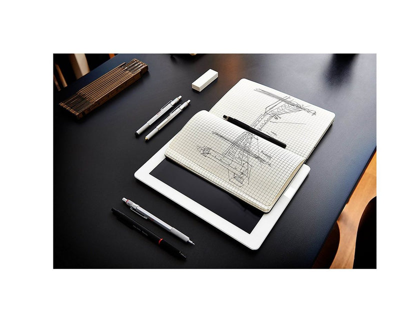 Rotring rOtring 600 Druckbleistift | 0,7 mm | schwarz | Ergonomisches Vollmetallgehäuse