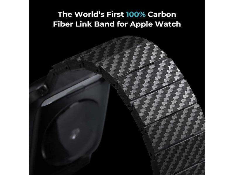 PITAKA Apple Watch Carbon Fiber Link Bracelet Band Modern 38/40mm