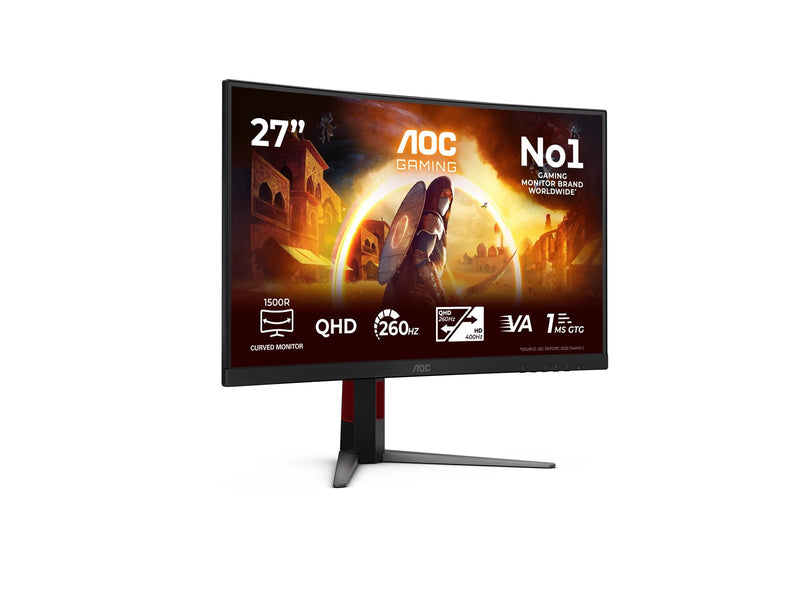 27" AOC CQ27G4Z2 QHD 2560x1440 260Hz 1500R Curved Fast VA