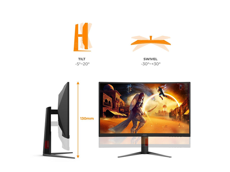 27" AOC CQ27G4Z2 QHD 2560x1440 260Hz 1500R Curved Fast VA