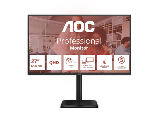 27" AOC Q27E4CV - 2560x1440 (QHD) - 120Hz - IPS - 90W USB-C