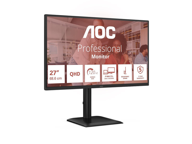 27" AOC Q27E4CV - 2560x1440 (QHD) - 120Hz - IPS - 90W USB-C