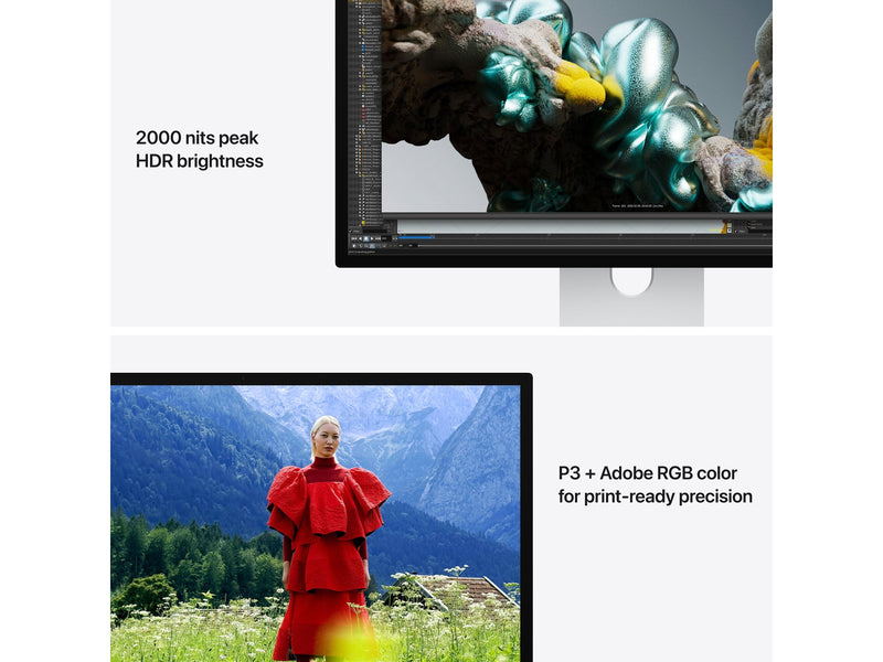 27" Apple Studio Display XDR - 5120x2880 (5K) - 120Hz - Mini-LED - 140W USB-C - MONITOR STAND