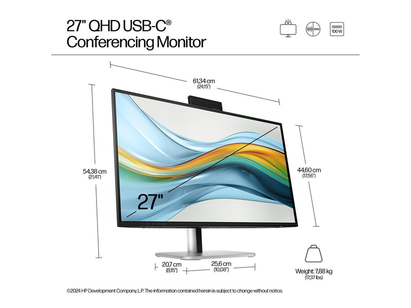 27" HP 527pm Series 5 Pro - 2560x1440 (QHD) - 100Hz - IPS - 100W USB-C