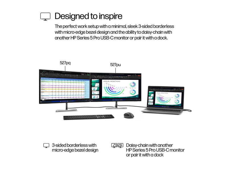 27" HP 527pq Series 5 Pro - 2560x1440 - 100Hz - IPS