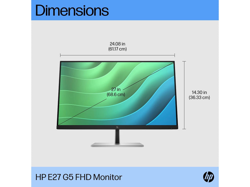 27" HP E27 G5 - 1920x1080 (FHD) - 75Hz - IPS