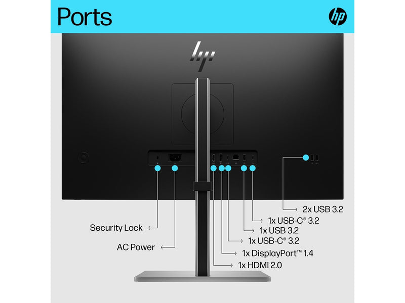 27" HP E27k G5 - E-Series - 3840x2160 (4K) - 60Hz - IPS
