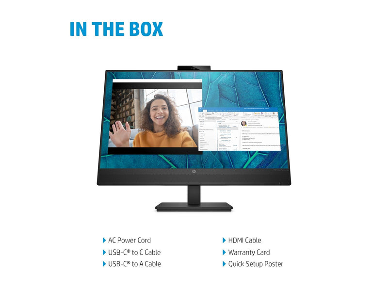 27" HP M27m Conferencing Monitor - 1920x1080 (FHD) - 75Hz - IPS