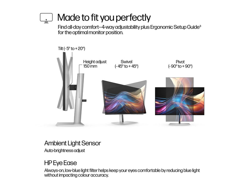 27" HP Series 7 Pro 727pq - 2560x1440 (QHD) - 120Hz - IPS Black